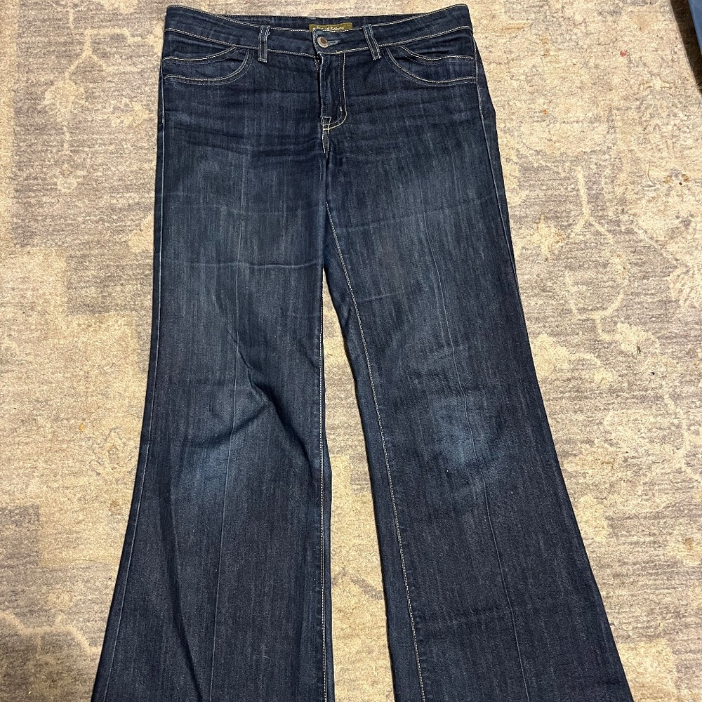 David Kahn Low Rise Boot Cut Dark Blue Jeans Women's Sz 28 Made in USA